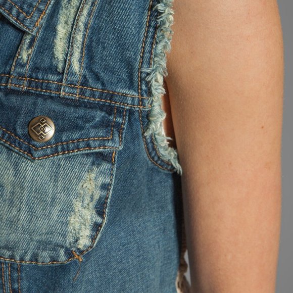 Free People Macrame Cargo Vest S - Picture 7 of 16